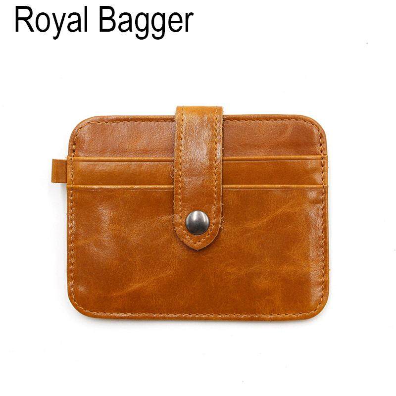 Royal Bagger Card Clip Holder Wallet for Women Girls Genuine Cow Leather Fashion Clutch Bag Passport Bag Card Clip