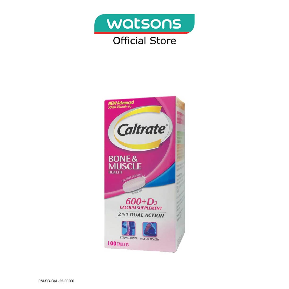 CALTRATE 2 In 1 Dual Action Calcium + Vitamin D3 Tablets 600Mg (For Bones & Muscles) 100S