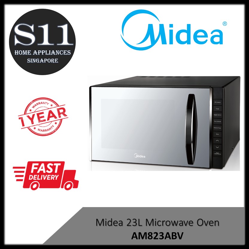 MIDEA AM823ABV 23L MICROWAVE OVEN - 1 YEAR MANUFACTURER WARRANTY [READY STOCK & DELIVER WITHIN 3 DAYS]