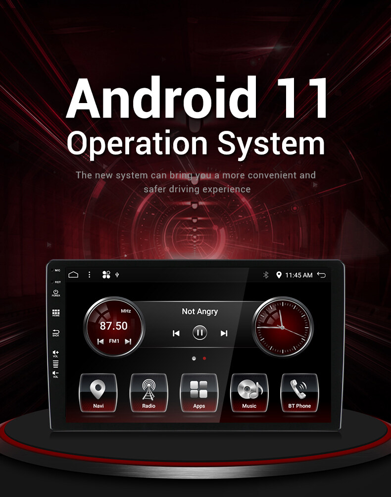 EKLEVA 2 din Android Auto Radio for Toyota Corolla altis E170 E180 2014-2016 Carplay Car Multimedia Head Unit 2din GPS 4G Free Gift Rear Camera and Microphone