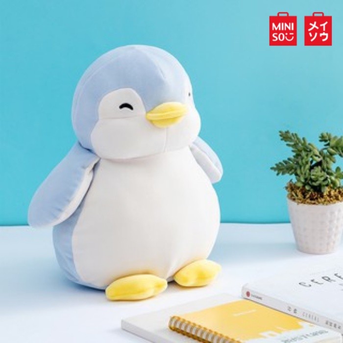 Miniso Penguin Plush Toy - Stuffed Toys Soft Penguin Black, Blue and Grey